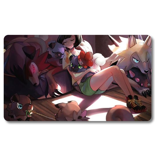 PTCG Peripheral - 802960- Pokemon Playmat Size 23.6X13.7in Play mats Compatible for TCG MTG RPG CCG Trading Card Game