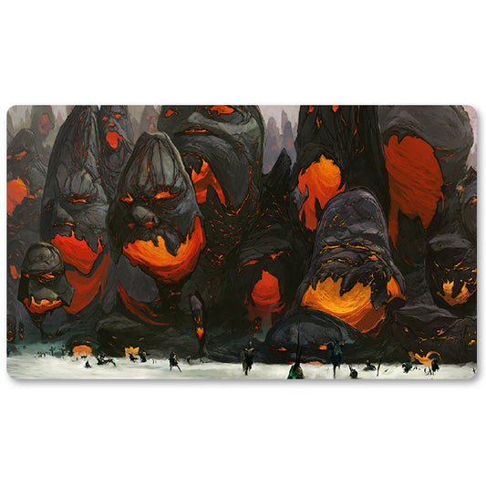 Board Game Peripheral- Cinder-Wall -MTG Playmat Size 23.6X13.7in Play mats Compatible for TCG RPG CCG Trading Card Game