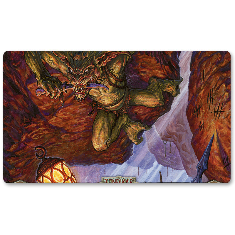 Magic The Gathering Peripheral- Goblin Bushwhacker -MTG Playmat Size 23.6X13.7in Play mats Compatible for TCG RPG CCG Trading Card Game