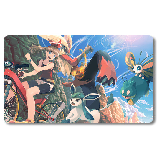 Board Game The dark phantom of a pocket monster Playmat - Pokemon Size 23.6X13.7in Play mats Compatible for TCG MTG RPG CCG Trading Card Game