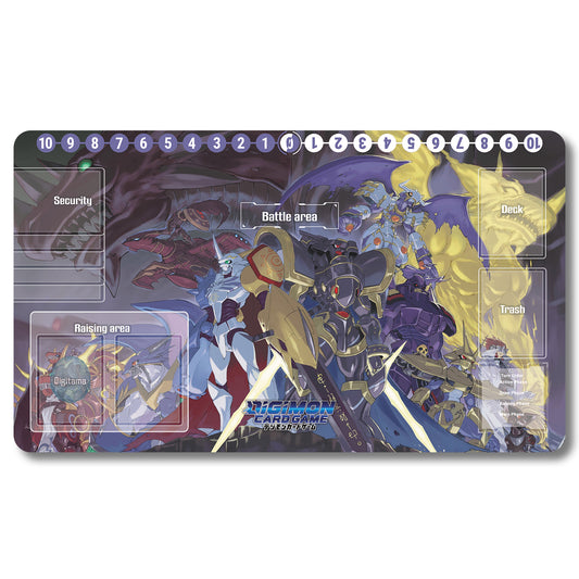 Digimon Royal Knights Playmat - Digimon Size 23.6X13.7in Play mats Compatible for TCG DTCG CCG Trading Card Game