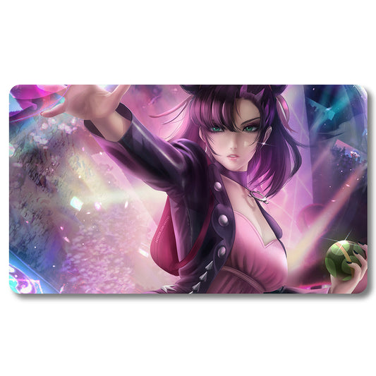 PTCG Mari Playmat - Pokemon Size 23.6X13.7in Play mats Compatible for TCG MTG RPG CCG Trading Card Game