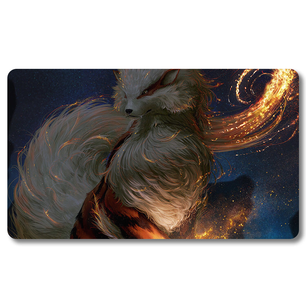 Board Game Arcanine Playmat - Pokemon Size 23.6X13.7in Play mats Compatible for TCG MTG RPG CCG Trading Card Game