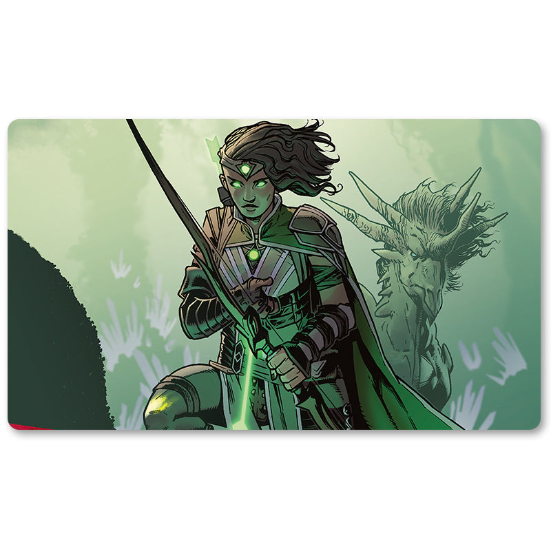 Board Game Peripheral- VIVIEN, MONSTERS' ADVOCATE -MTG Playmat Size 23.6X13.7in Play mats Compatible for TCG RPG CCG Trading Card Game