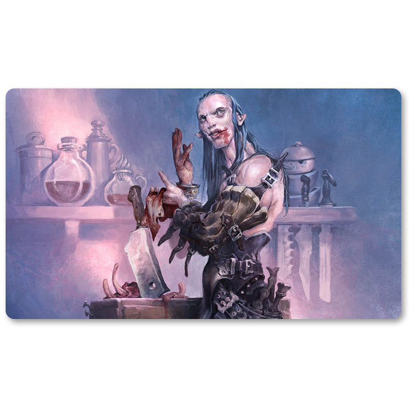 Board Game Peripheral- Flesh-Carver -MTG Playmat Size 23.6X13.7in Play mats Compatible for TCG RPG CCG Trading Card Game