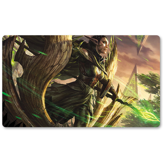 Magic The Gathering Peripheral- Nissa Voice of Zendikar  -MTG Playmat Size 23.6X13.7in Play mats Compatible for TCG RPG CCG Trading Card Game