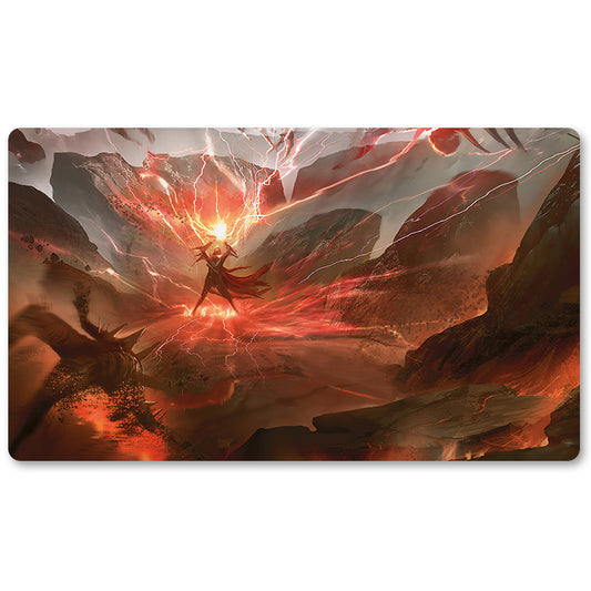 Magic The Gathering Peripheral- DESTRUCTIVE-FORCE -MTG Playmat Size 23.6X13.7in Play mats Compatible for TCG RPG CCG Trading Card Game