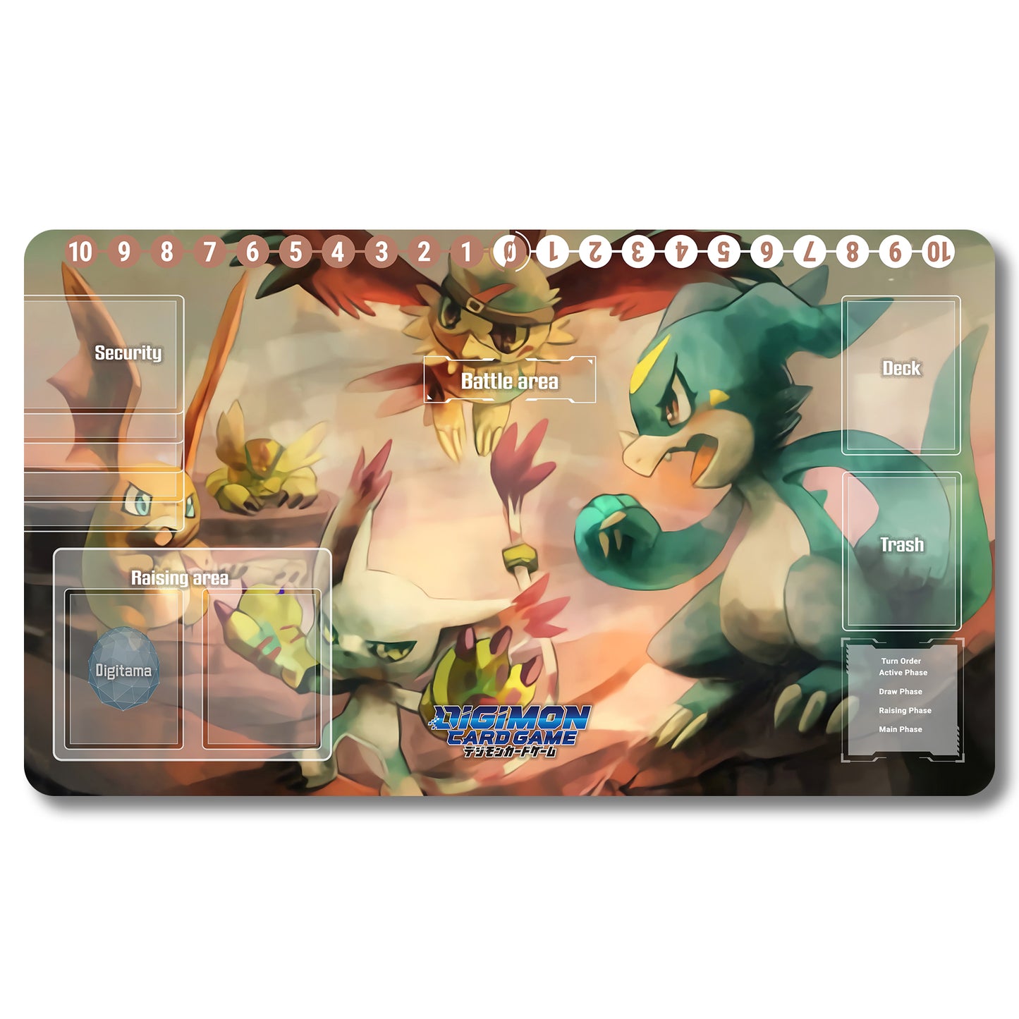 Board Game V-mon Playmat - Digimon Size 23.6X13.7in Play mats Compatible for TCG DTCG CCG Trading Card Game