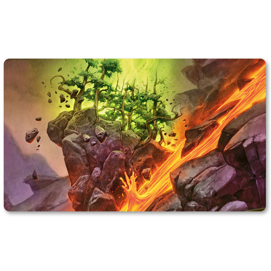 Board Game Peripheral- EXPLODING-BORDERS -MTG Playmat Size 23.6X13.7in Play mats Compatible for TCG RPG CCG Trading Card Game