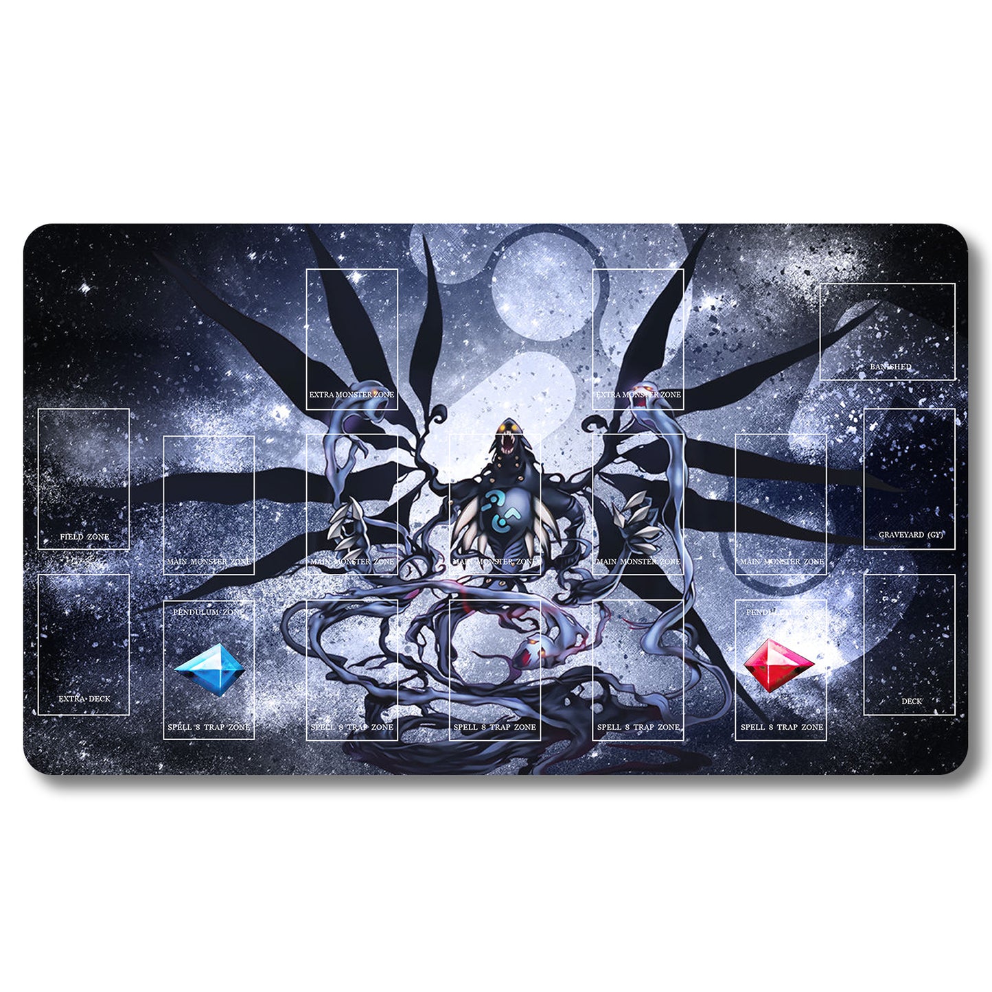 YUGIOH Peripheral - 119653- Yugioh Playmat Size 23.6X13.7in Play mats Compatible for TCG OCG CCG Trading Card Game