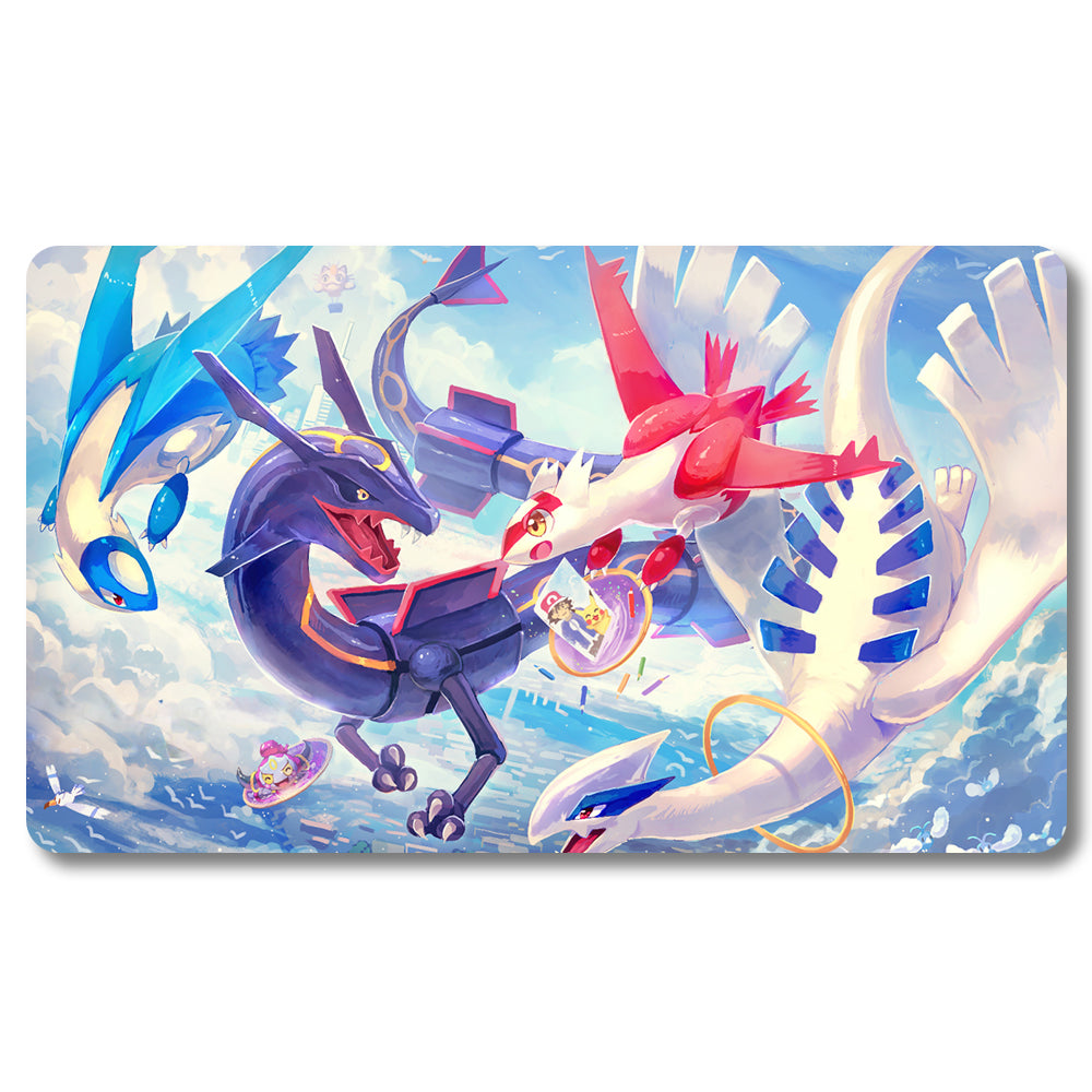 Board Game Lugia Playmat- Pokemon  Size 23.6X13.7in Play mats Compatible for TCG MTG RPG CCG Trading Card Game