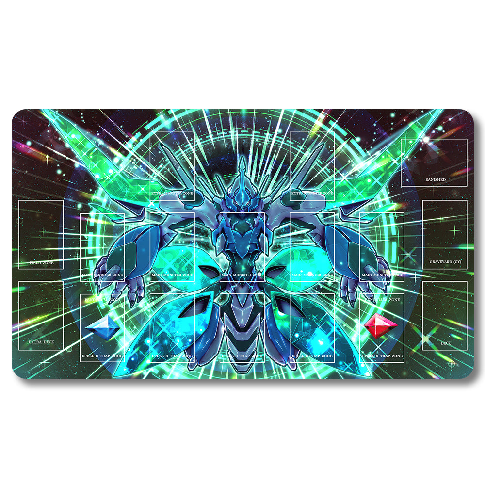 Tabulludo Ekstercentra - y8om1g- Yugioh Playmat Grandeco 23.6X13.7in Ludaj matoj Kongruaj por TCG OCG CCG Komerca Kartludo