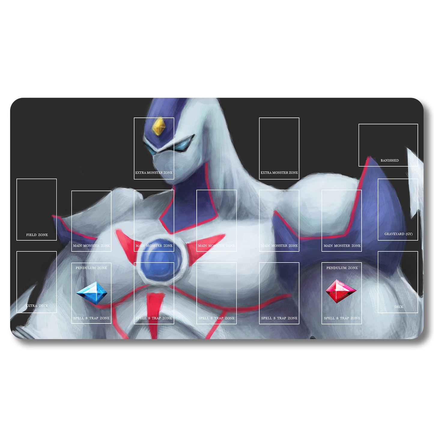 Board Game Neos Force Playmat - Yugioh Size 23.6X13.7in Play mats Compatible for TCG OCG CCG Trading Card Game