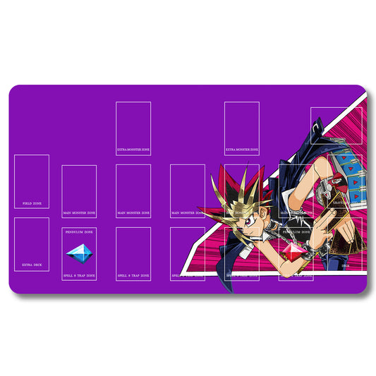 Tabulludo Ekstercentra - eyq6jw- Yugioh Playmat Grandeco 23.6X13.7in Ludaj matoj Kongrua por TCG OCG CCG Komerckartludo