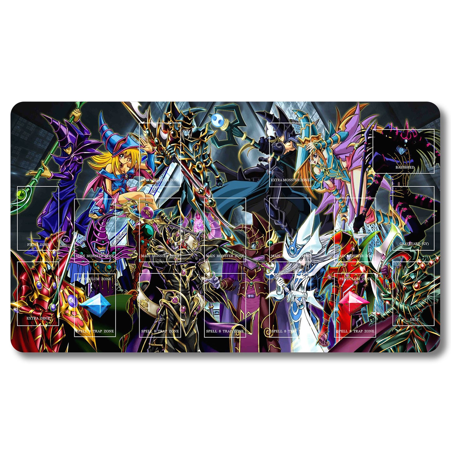 YUGIOH Peripheral - 177953- Yugioh Playmat Size 23.6X13.7in Play mats Compatible for TCG OCG CCG Trading Card Game