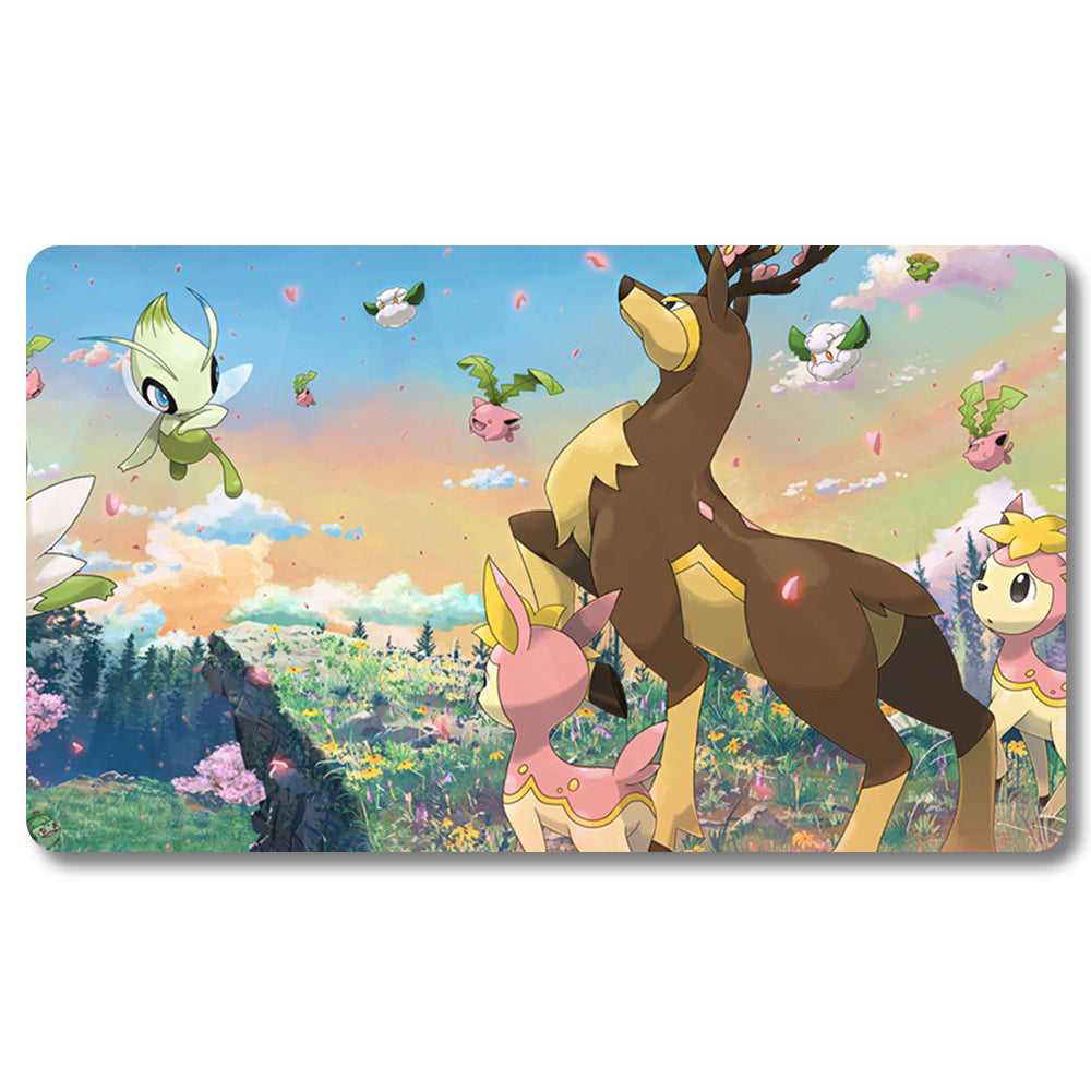 PTCG Peripheral - 648620 - Pokemon Playmat Size 23.6X13.7in Play mats Compatible for TCG MTG RPG CCG Trading Card Game