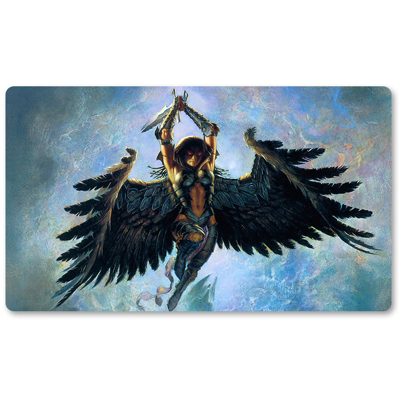 Board Game Peripheral- Crypt Angel -MTG Playmat Size 23.6X13.7in Play mats Compatible for TCG RPG CCG Trading Card Game