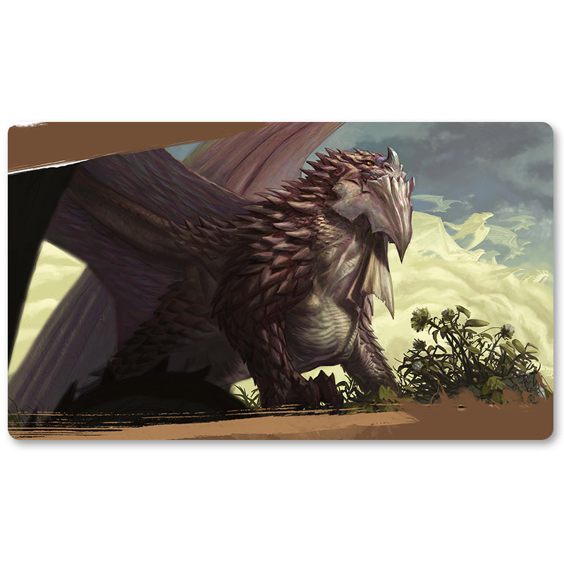 Board Game Peripheral- DRAGONLORD DROMOKA -MTG Playmat Size 23.6X13.7in Play mats Compatible for TCG RPG CCG Trading Card Game