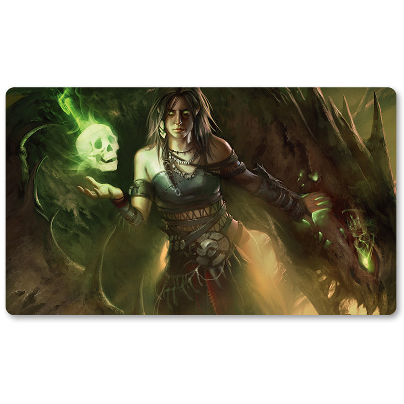 Magic The Gathering Peripheral- Meren of Clan Nel Toth  -MTG Playmat Size 23.6X13.7in Play mats Compatible for TCG RPG CCG Trading Card Game