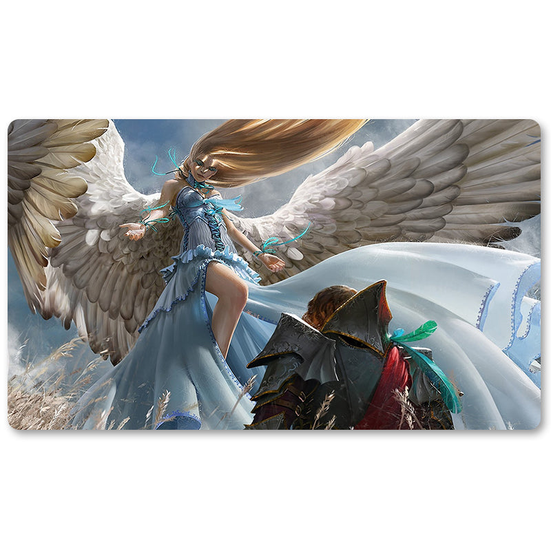 Magic The Gathering Peripheral- Restoration Angel -MTG Playmat Size 23.6X13.7in Play mats Compatible for TCG RPG CCG Trading Card Game