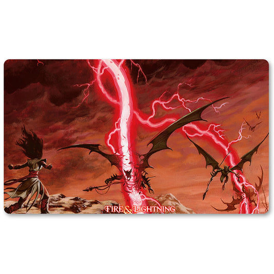 Magic The Gathering Peripheral- Chain Lightning -MTG Playmat Size 23.6X13.7in Play mats Compatible for TCG RPG CCG Trading Card Game