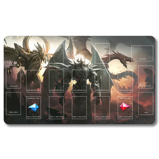 Board Game Obelisk the Tormentor Playmat- Yugioh Size 23.6X13.7in Play mats Compatible for TCG OCG CCG Trading Card Game