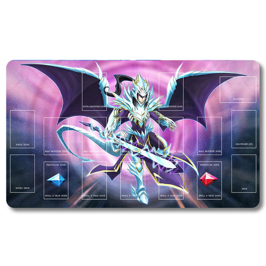 Tabulludo Ekstercentra - 68656- Yugioh Playmat Grandeco 23.6X13.7in Ludaj matoj Kongruaj por TCG OCG CCG Komerca Kartludo