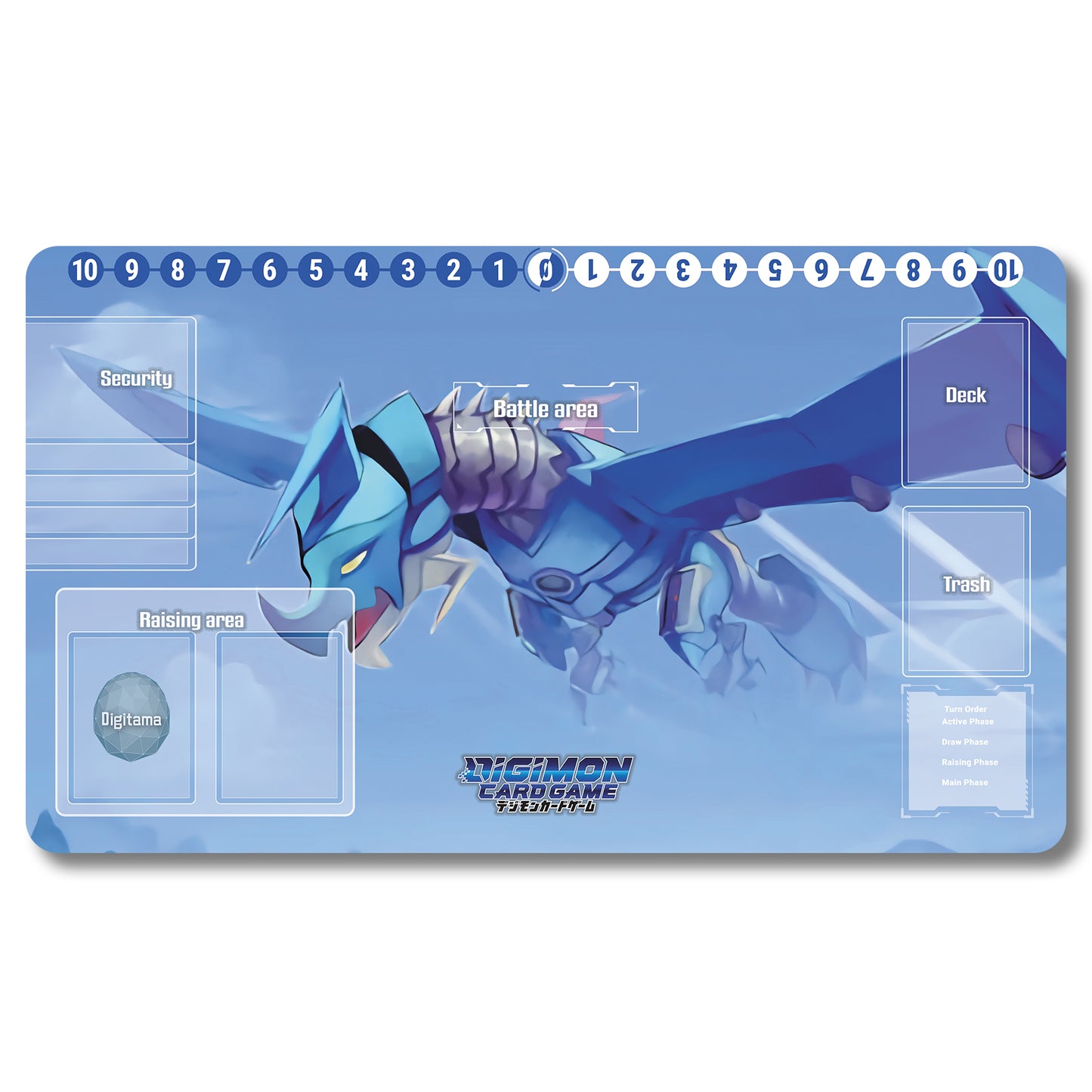 Digimon Peripheral - 113536587- Digimon Playmat Size 23.6X13.7in Play mats Compatible for TCG DTCG CCG Trading Card Game