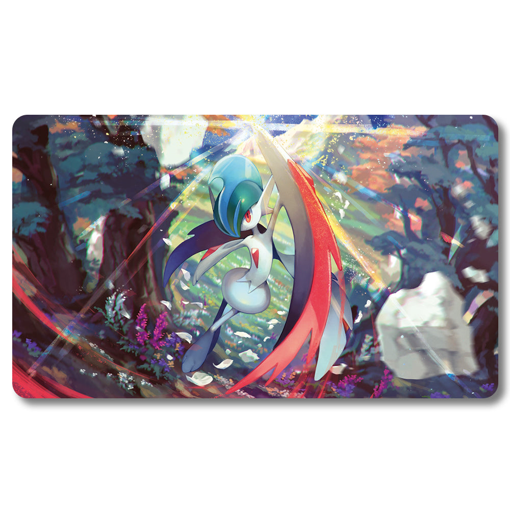 PTCG Soul Silver Playmat - zxv11w- Pokemon Size 23.6X13.7in Play mats Compatible for TCG MTG RPG CCG Trading Card Game