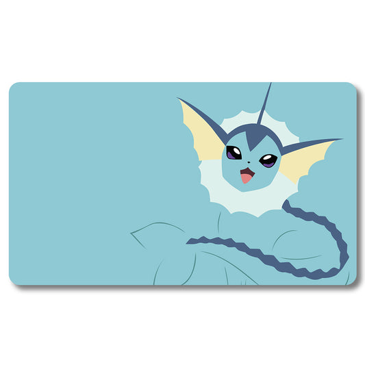 Board Game Vaporeon Playmat - Pokemon Size 23.6X13.7in Play mats Compatible for TCG MTG RPG CCG Trading Card Game