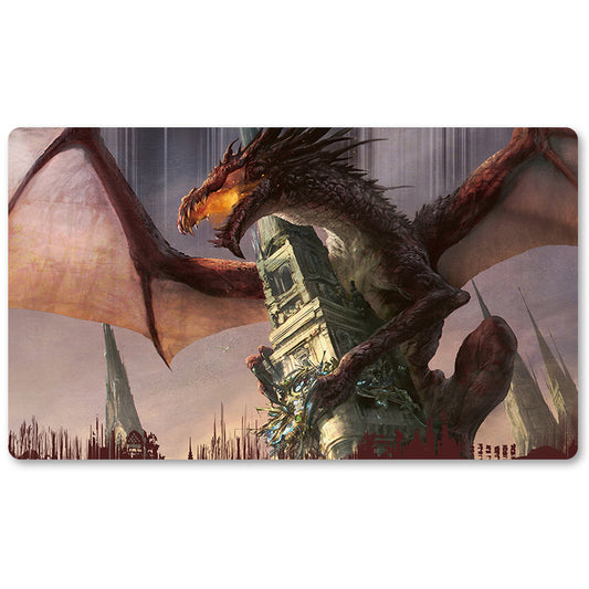 Magic The Gathering Peripheral- Hellkite Tyrant  -MTG Playmat Size 23.6X13.7in Play mats Compatible for TCG RPG CCG Trading Card Game