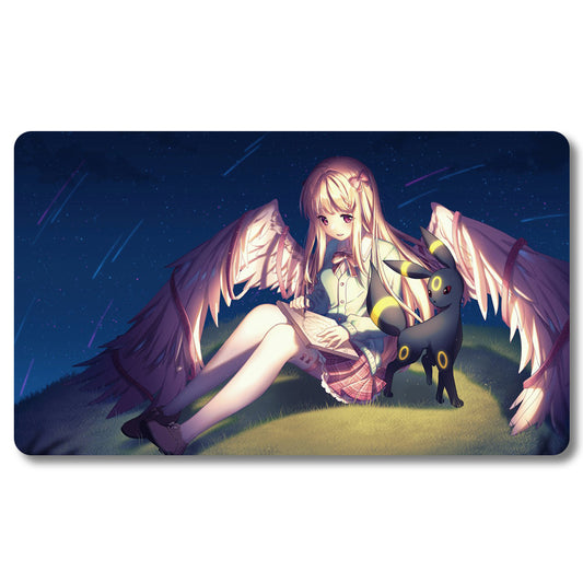 Board Game Lillie Playmat - Pokemon Size 23.6X13.7in Play mats Compatible for TCG MTG RPG CCG Trading Card Game