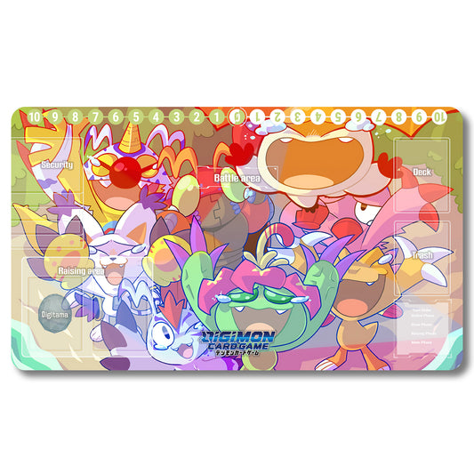 Board Game Culumon Playmat - Digimon Size 23.6X13.7in Play mats Compatible for TCG DTCG CCG Trading Card Game