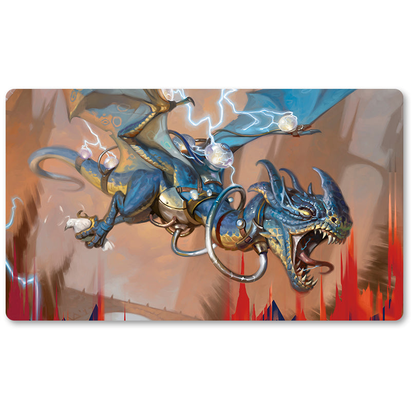 Magic The Gathering Peripheral- Crackling Drake -MTG Playmat Size 23.6X13.7in Play mats Compatible for TCG RPG CCG Trading Card Game