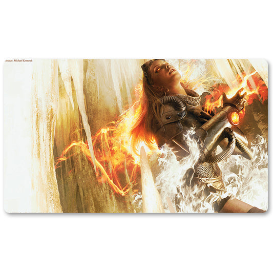 Magic The Gathering Peripheral- Purifying Fire  -MTG Playmat Size 23.6X13.7in Play mats Compatible for TCG RPG CCG Trading Card Game