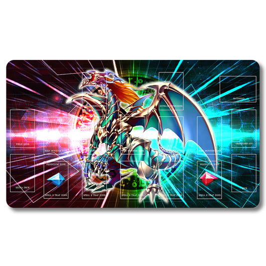 YUGIOH Chaos Emperor Dragon - Envoy of the End Playmat - Yugioh Size 23.6X13.7in Play mats Compatible for TCG OCG CCG Trading Card Game