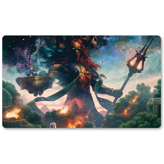 Board Game Peripheral- Mythic-Rare xenagos  -MTG Playmat Size 23.6X13.7in Play mats Compatible for TCG RPG CCG Trading Card Game