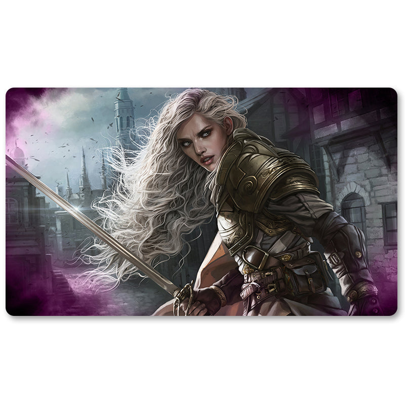 Board Game Peripheral- Thalia Heretic Cathar -MTG Playmat Size 23.6X13.7in Play mats Compatible for TCG RPG CCG Trading Card Game