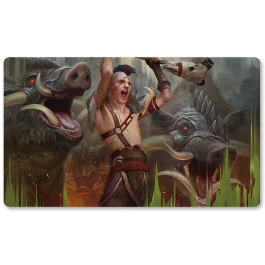 Magic The Gathering Peripheral- Domri, Chaos Bringer -MTG Playmat Size 23.6X13.7in Play mats Compatible for TCG RPG CCG Trading Card Game