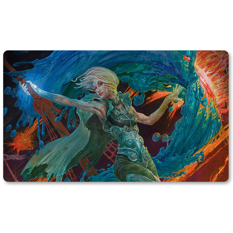 Board Game Peripheral- FORCE OF WILL  -MTG Playmat Size 23.6X13.7in Play mats Compatible for TCG RPG CCG Trading Card Game