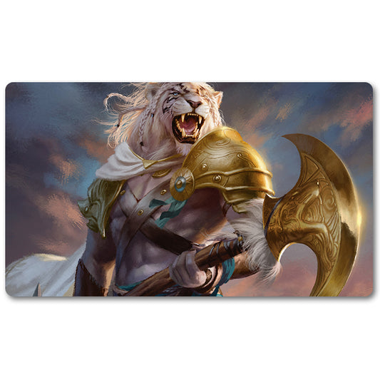 Magic The Gathering Peripheral- Ajani Goldmane -MTG Playmat Size 23.6X13.7in Play mats Compatible for TCG RPG CCG Trading Card Game