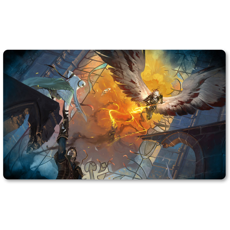 Magic The Gathering Peripheral- AVACYN'S JUDGMENT -MTG Playmat Size 23.6X13.7in Play mats Compatible for TCG RPG CCG Trading Card Game