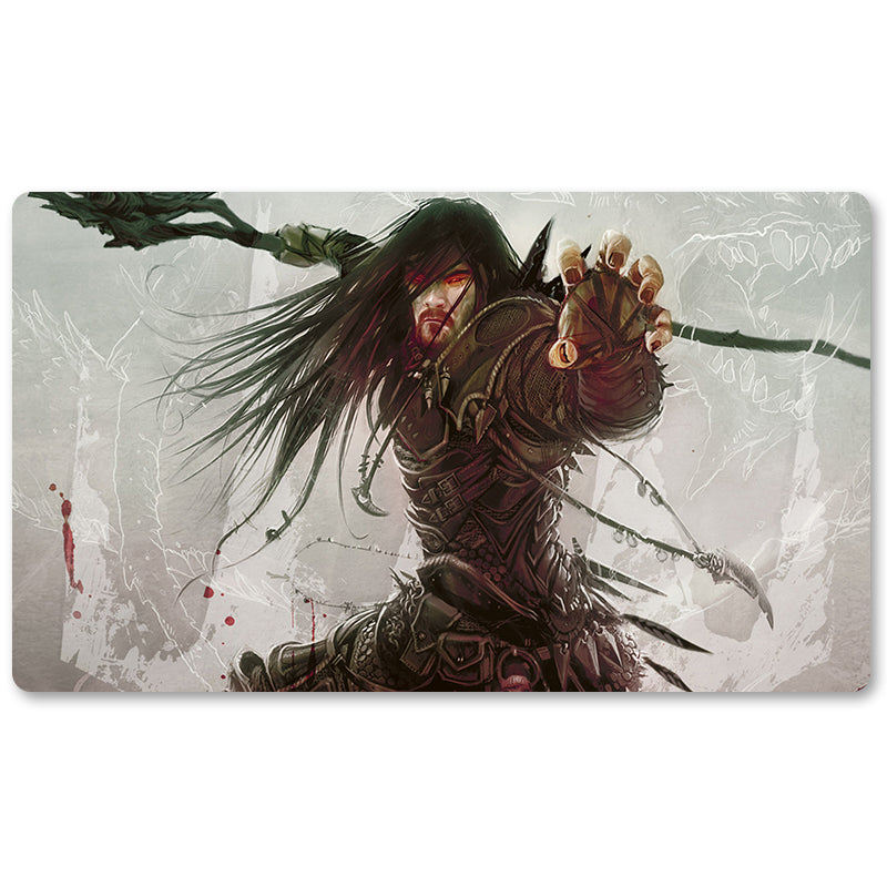 Magic The Gathering Peripheral- Sarkhan-the-Mad -MTG Playmat Size 23.6X13.7in Play mats Compatible for TCG RPG CCG Trading Card Game