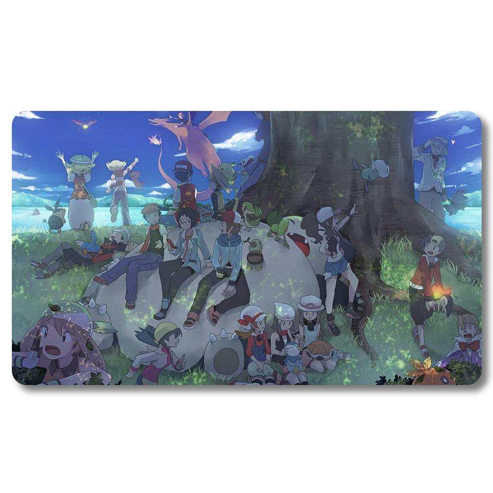 PTCG Peripheral - 595122 - Pokemon Playmat Size 23.6X13.7in Play mats Compatible for TCG MTG RPG CCG Trading Card Game