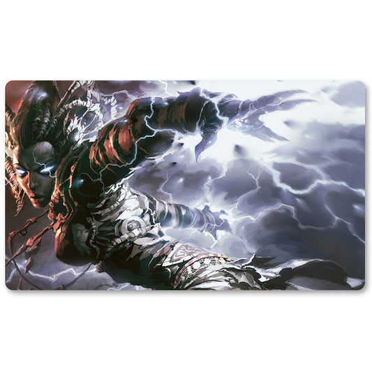 Board Game Peripheral- Staggershock -MTG Playmat Size 23.6X13.7in Play mats Compatible for TCG RPG CCG Trading Card Game