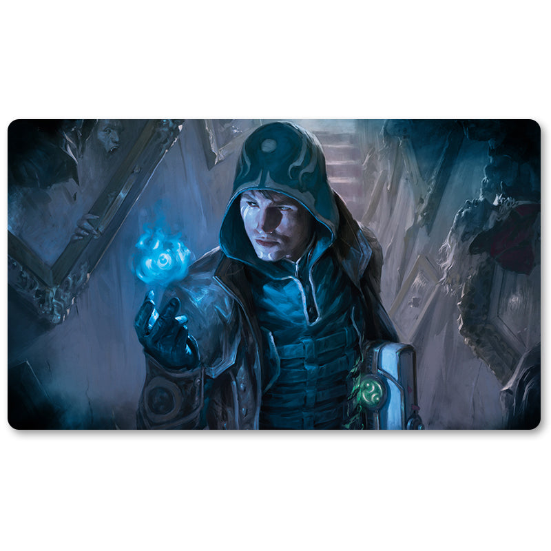 Magic The Gathering Peripheral- Jace Unraveler of Secrets  -MTG Playmat Size 23.6X13.7in Play mats Compatible for TCG RPG CCG Trading Card Game