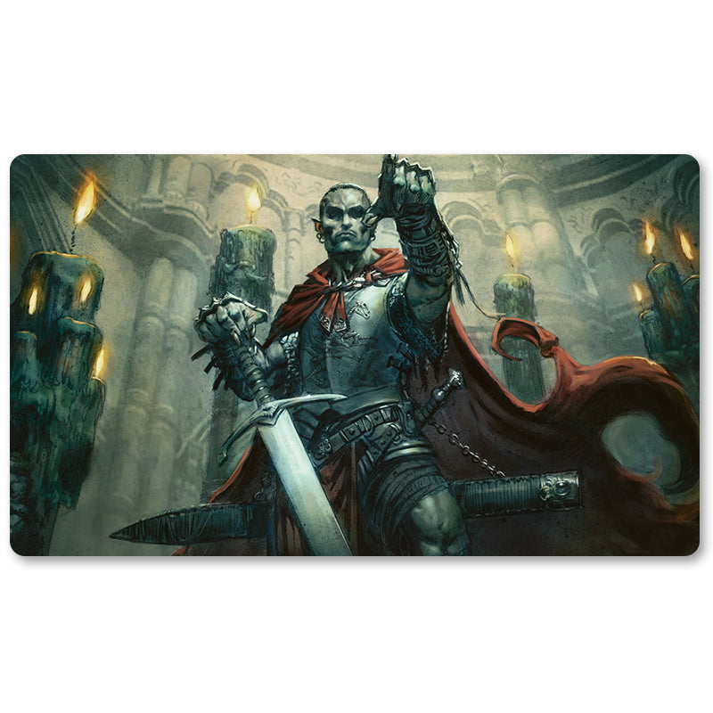 Board Game Peripheral- Bloodlord-of-Vaasgoth -MTG Playmat Size 23.6X13.7in Play mats Compatible for TCG RPG CCG Trading Card Game