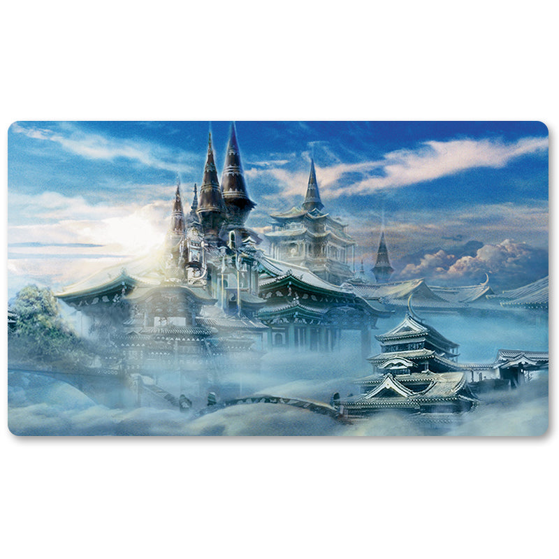 Board Game Peripheral- Oboro Palace In the Clouds  -MTG Playmat Size 23.6X13.7in Play mats Compatible for TCG RPG CCG Trading Card Game