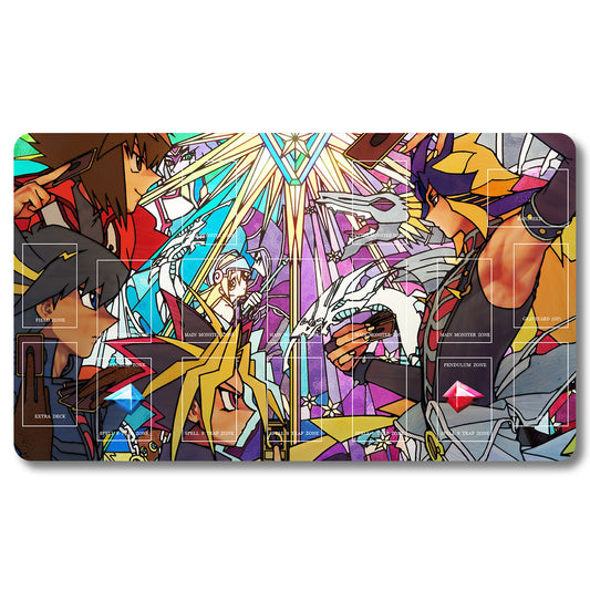 Tabulludo Ekstercentra - m96o79- Yugioh Playmat Grandeco 23.6X13.7in Ludaj matoj Kongrua por TCG OCG CCG Komerca Kartludo