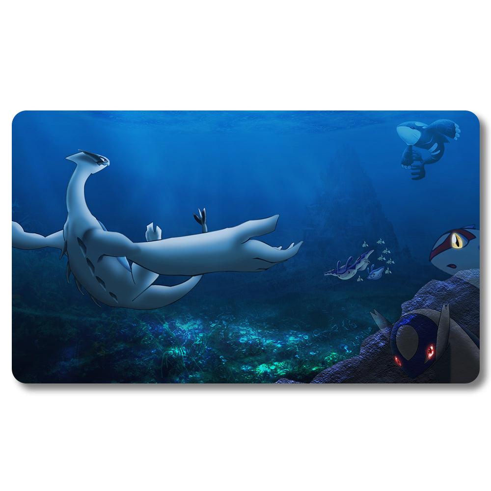 Board Game Lugia  Playmat - Pokemon Size 23.6X13.7in Play mats Compatible for TCG MTG RPG CCG Trading Card Game